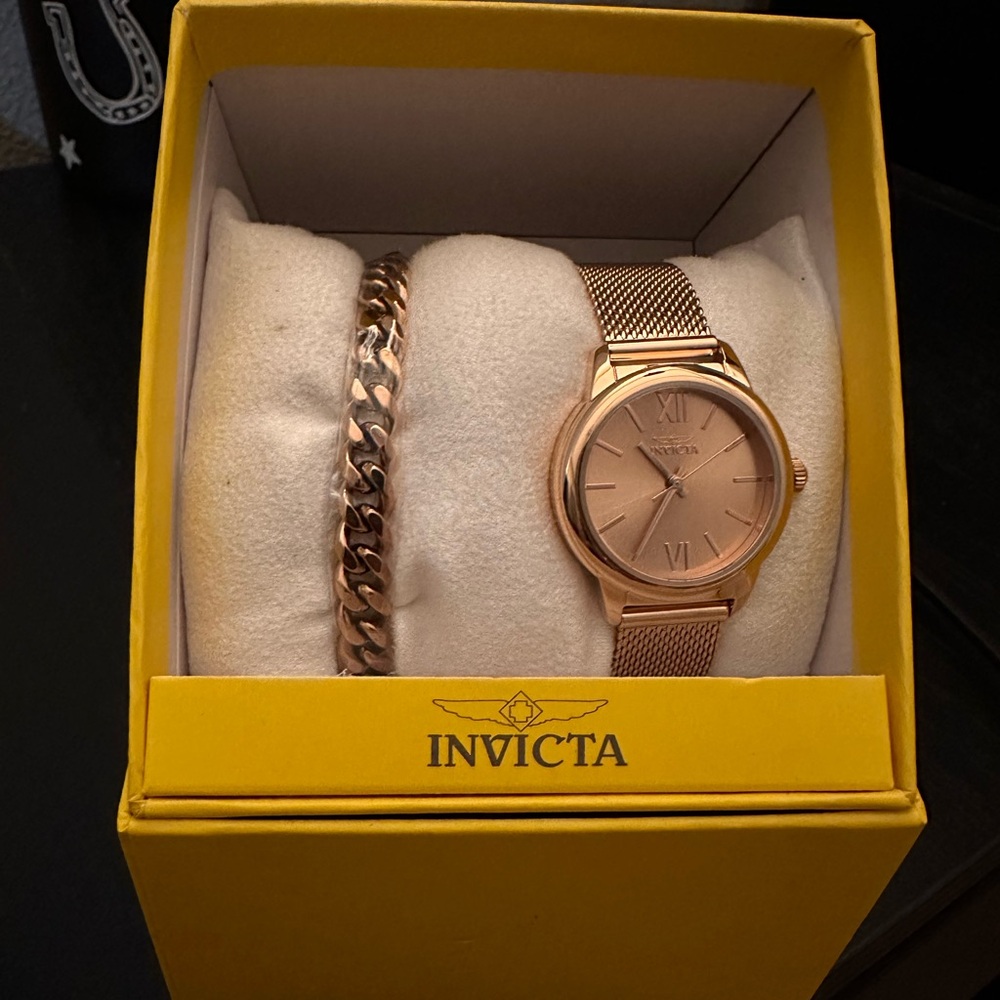 Invicta Rose Gold Watch with Matching Bracelet